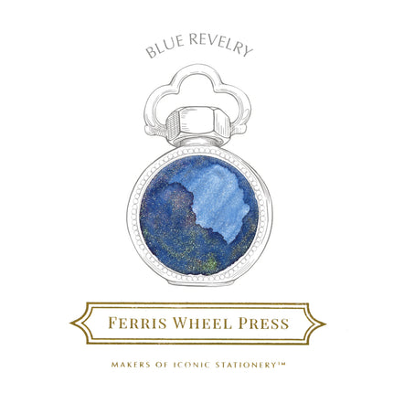 Ferris Wheel Press Fountain Pen Ink - Blue Revelry - Limited Edition