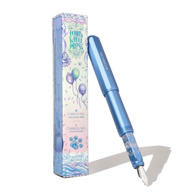 Ferris Wheel Press Aluminium Carousel Fountain Pen - Blue Revelry