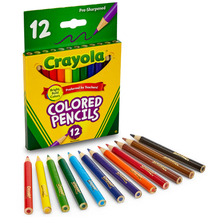 Crayola Coloured Pencils Half Size - Pack of 12