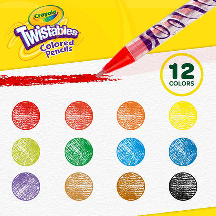Crayola Coloured Pencils Twistables - Pack of 12