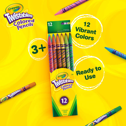 Crayola Coloured Pencils Twistables - Pack of 12