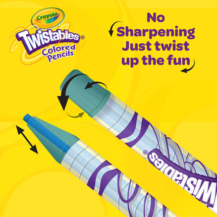 Crayola Coloured Pencils Twistables - Pack of 12