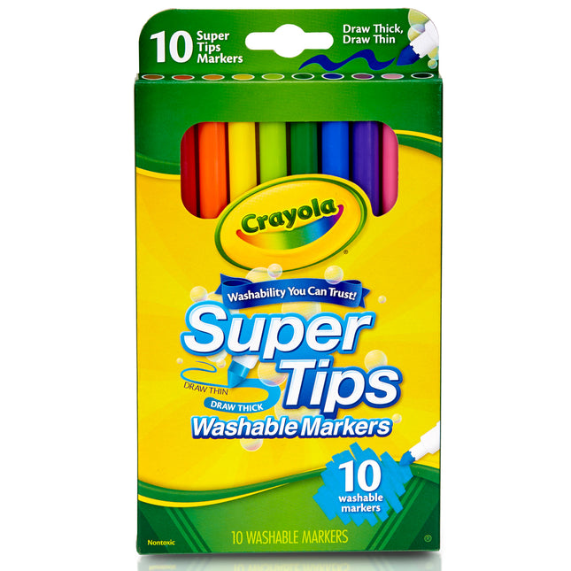 Crayola Washable Super Tips Markers - Pack of 10