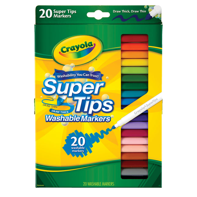 Crayola Washable Super Tips Markers - Pack of 20