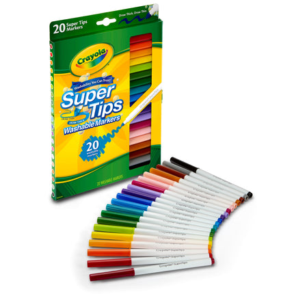 Crayola Washable Super Tips Markers - Pack of 20