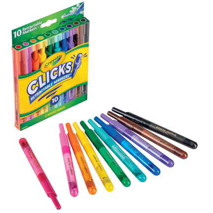 Crayola Clicks Retractable Markers - Pack of 10