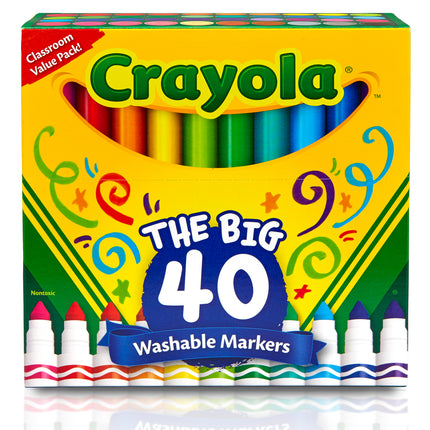 Crayola Washable Broadline Markers - The Big 40 Pack
