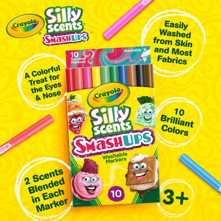 Crayola Smash Ups Slim Markers - Pack of 10