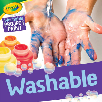 Crayola Washable Kids Paint Pots - Classic Colours Pack of 6