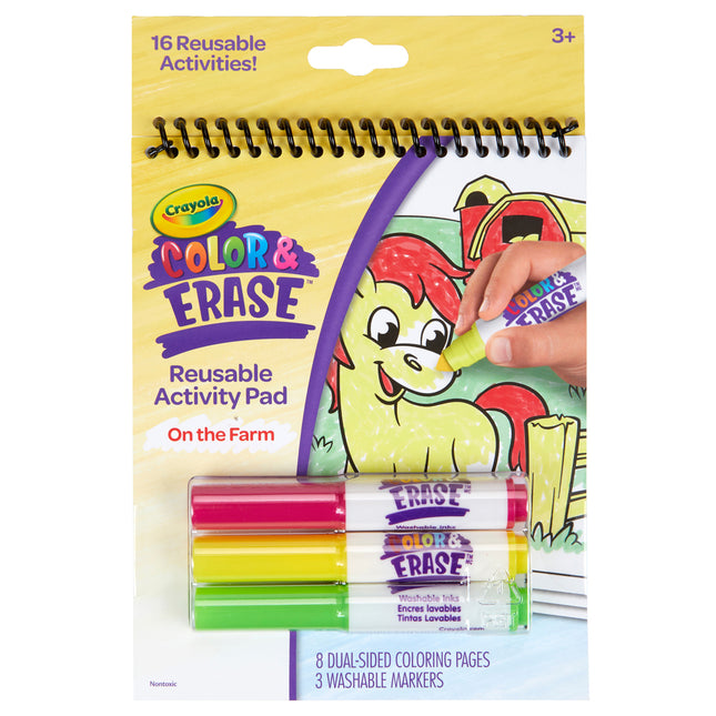 Crayola Colour & Erase Reusable Activity Pad On the Farm