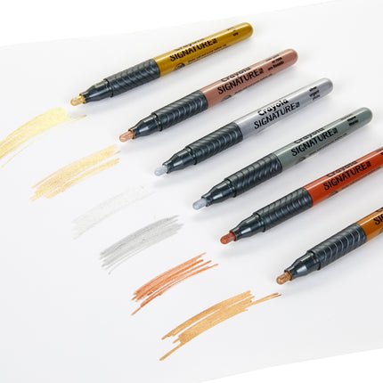 Crayola Signature Liquid Metal Permanent Art Markers - Pack of 6