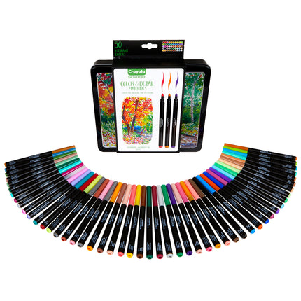 Crayola Signature Colour & Detail Markers - Pack of 50