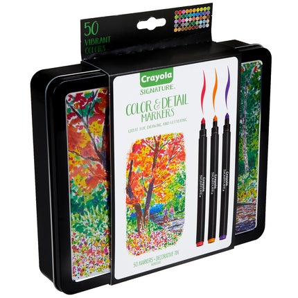 Crayola Signature Colour & Detail Markers - Pack of 50