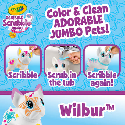 Crayola Scribble Scrubbie - Poseable Jumbo Pet - Wilbur