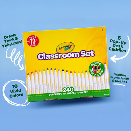Crayola Super Tips Markers Classroom Pack 240