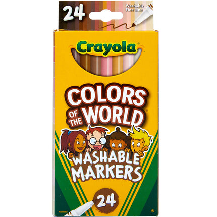 Crayola Colours of the World Fineline Markers - Pack of 24