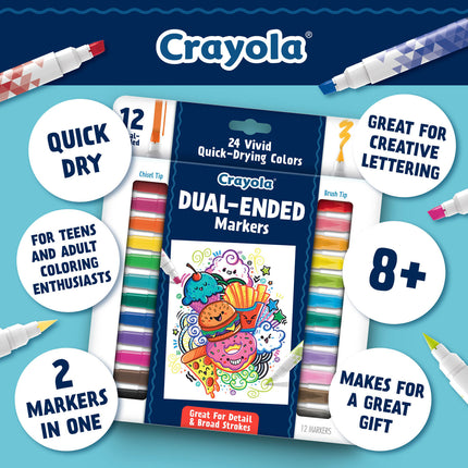 Crayola Dual-ended Markers - Pack of 12