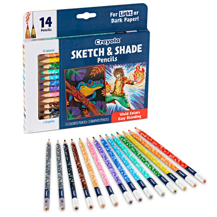 Crayola Sketch & Shade Pencil Pack of 14