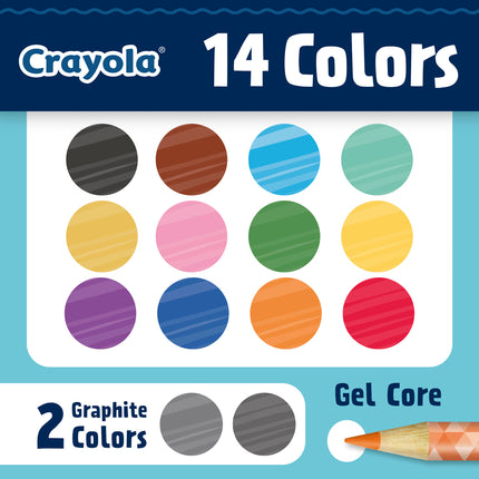 Crayola Sketch & Shade Pencil Pack of 14