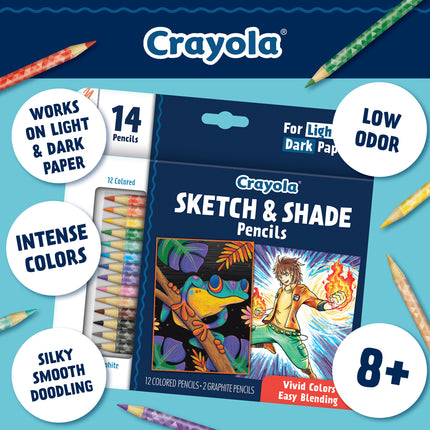 Crayola Sketch & Shade Pencil Pack of 14