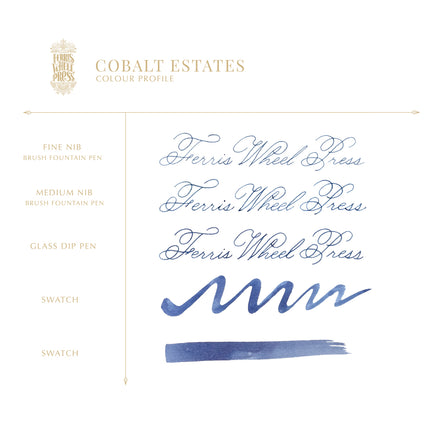 Ferris Wheel Press Fountain Pen Ink - Cobalt Estates