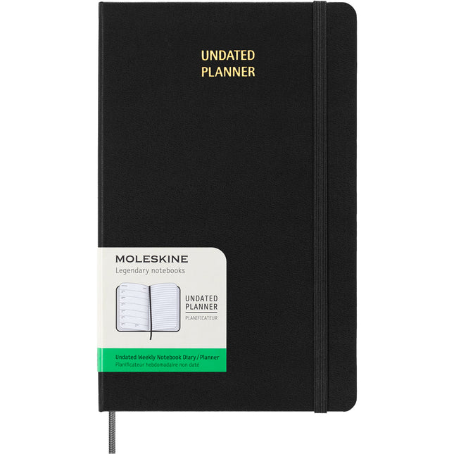 Moleskine Planner Weekly + Notes - Large - Undated Black