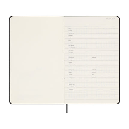 Moleskine Planner Weekly + Notes - Large - Undated Black