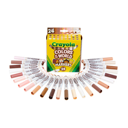 Crayola Colours of the World Broadline Markers - Pack of 24