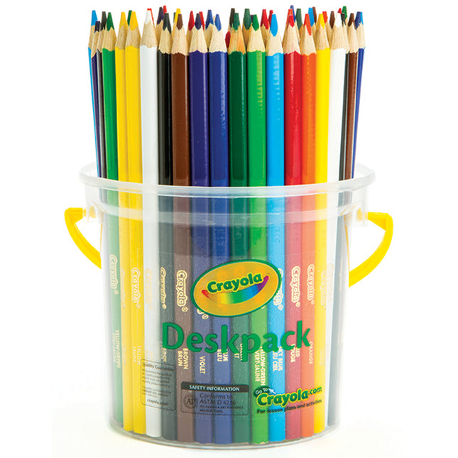 Crayola Deskpack - 48 Triangular Coloured Pencils (12 colours)
