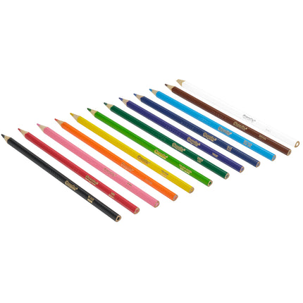 Crayola Deskpack - 48 Triangular Coloured Pencils (12 colours)