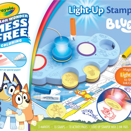 Crayola Colour Wonder Magic Light Up Stamper Kit Bluey