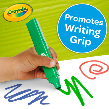Crayola Young Kids Washable Tripod Grip Markers - Pack of 8
