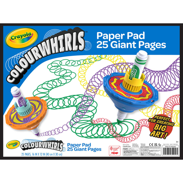Crayola Colourwhirls Paper Pad 40cm x 30cm 25 Pages