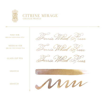 Ferris Wheel Press Fountain Pen Ink Ferritales - Citrine Mirage