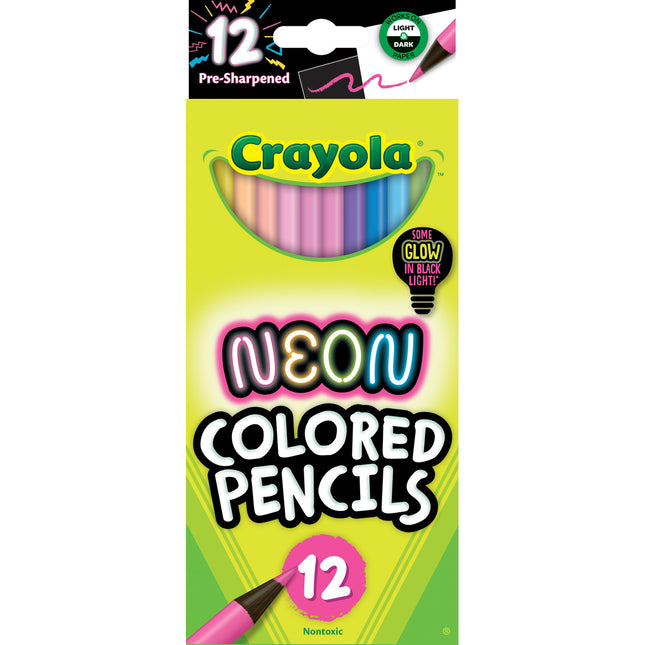 Crayola Colored Pencils Full Size  Neon - Pack of 12