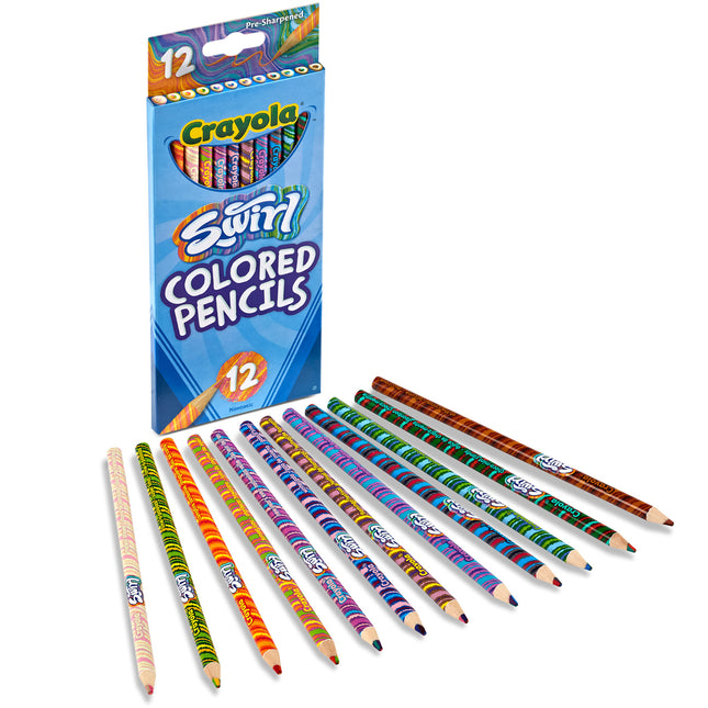 Crayola Colored Pencils Full Size Swirl - Pack of 12