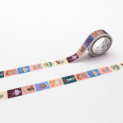 MT Washi Tape 15mm x 5m - Polly Fern Flower