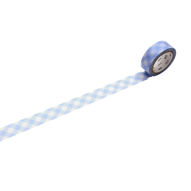 MT Washi Tape 15mm x 7m - Checkered Pastel Ultramarine
