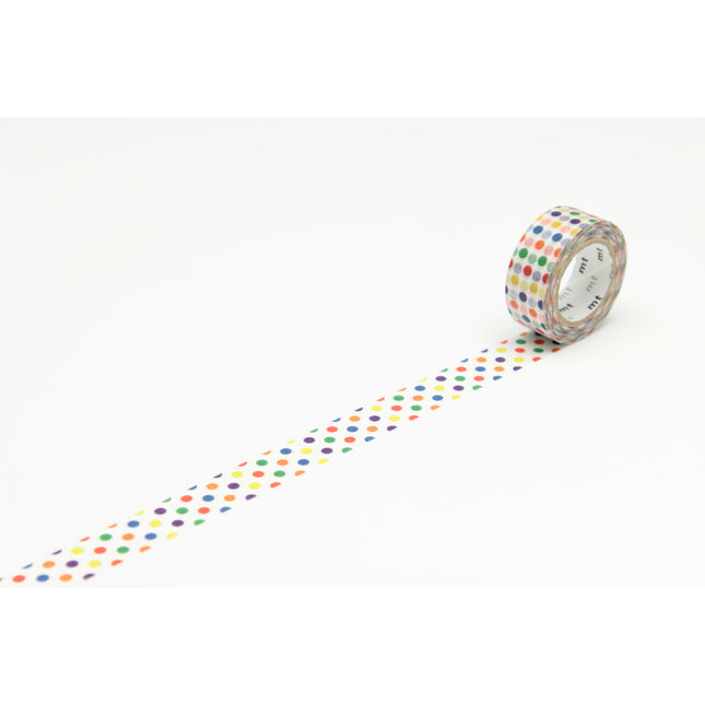 MT Washi Tape 15mm x 7m - Kids Colourful Dot