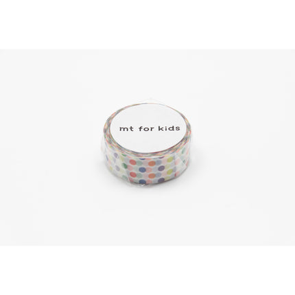 MT Washi Tape 15mm x 7m - Kids Colourful Dot