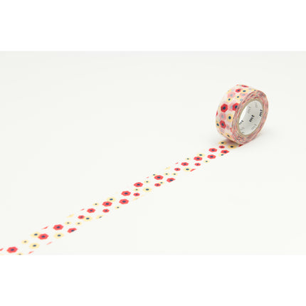 MT Washi Tape 15mm x 7m - Kids Motif Flower