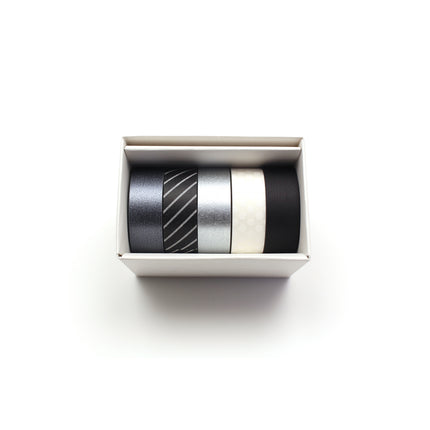 MT Washi Tape Gift Box 5 Rolls - Monotone 3