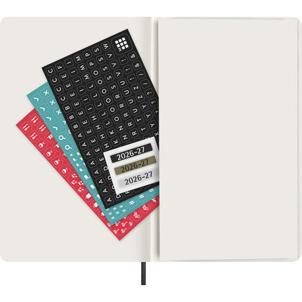 Moleskine Diary 18 month-  Weekly + Notes - Soft Cover - Large Black 2026/27