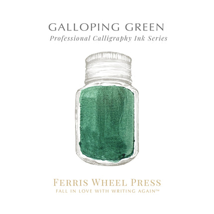 Ferris Wheel Press Calligraphy Ink - Galloping Green 28ml