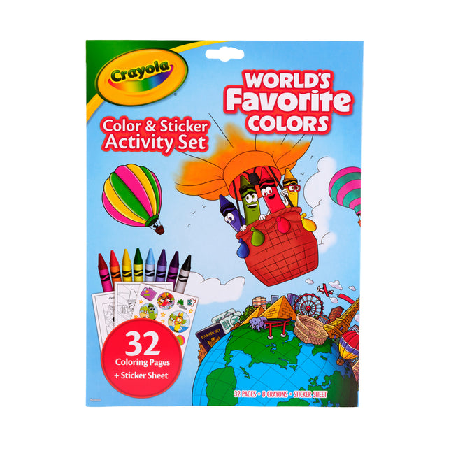 Crayola Worlds Favourite Colours - Colour & Sticker Activity Set