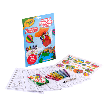 Crayola Worlds Favourite Colours - Colour & Sticker Activity Set