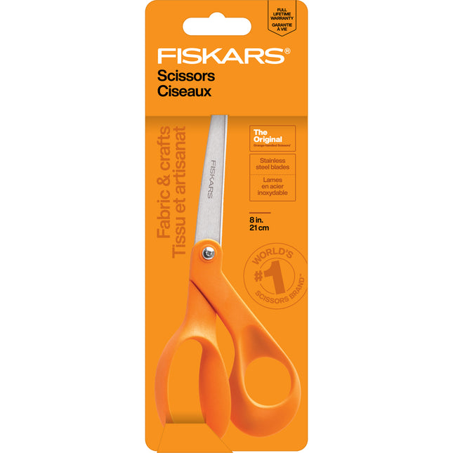 Fiskars Scissors Premier Orange Handle Offset - 8 Inch