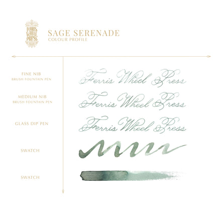Ferris Wheel Press Fountain Pen Ink - Sage Serenade