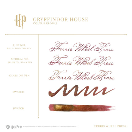 Ferris Wheel Press Fountain Pen Ink - Harry Potter Gryffindor House 38ml