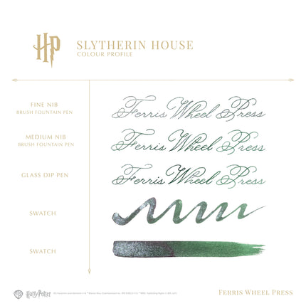 Ferris Wheel Press Fountain Pen Ink - Harry Potter Slytherin House 38ml